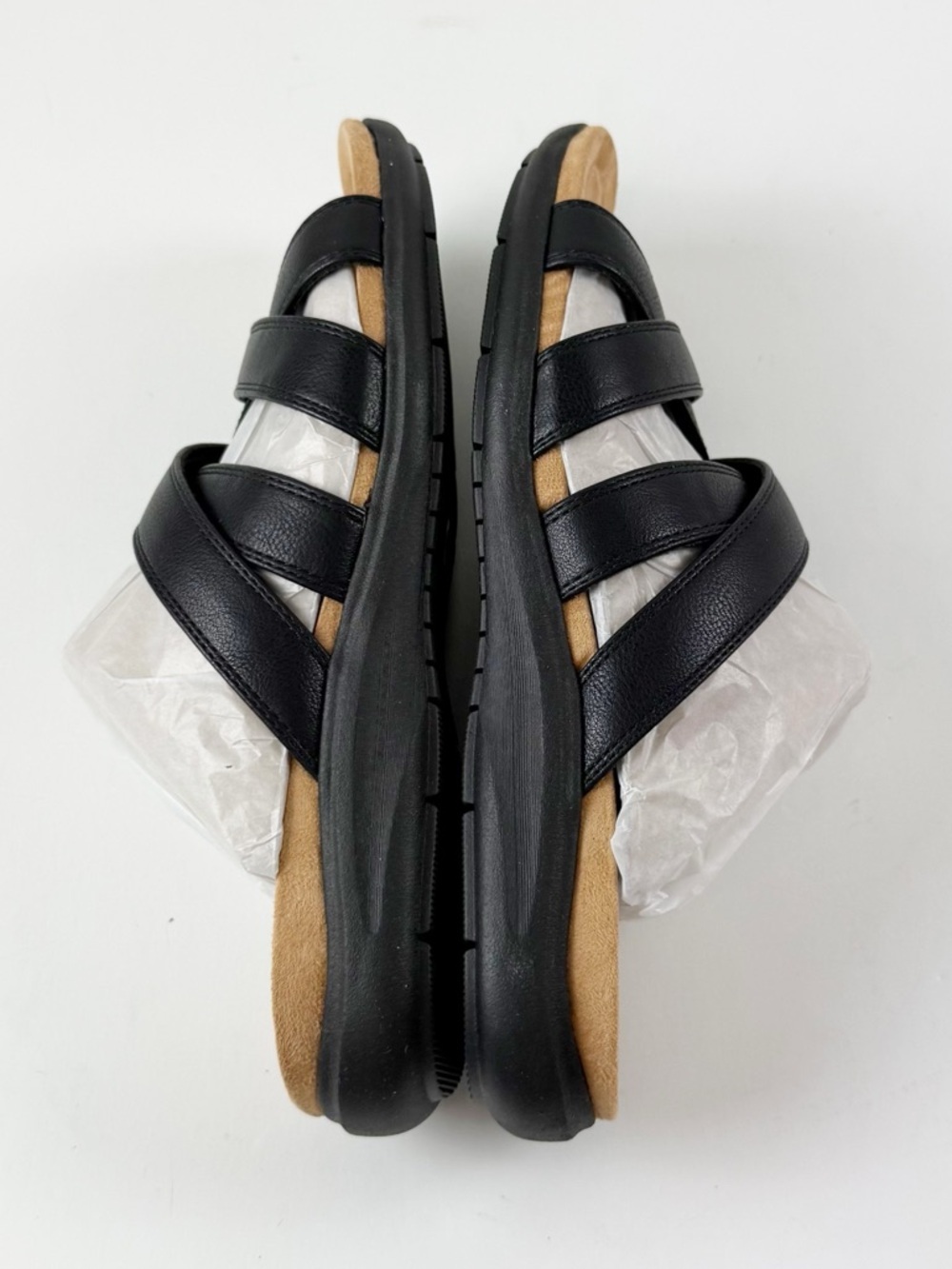 Easy Spirit Westly Strappy Slip-On Sandals Womens 10M Black Smooth NWT - Picture 6 of 11